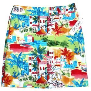 NWT Vintage 90s Y2K COTTON Mini Skirt Vacation Travel Summer 10 USA Cruise